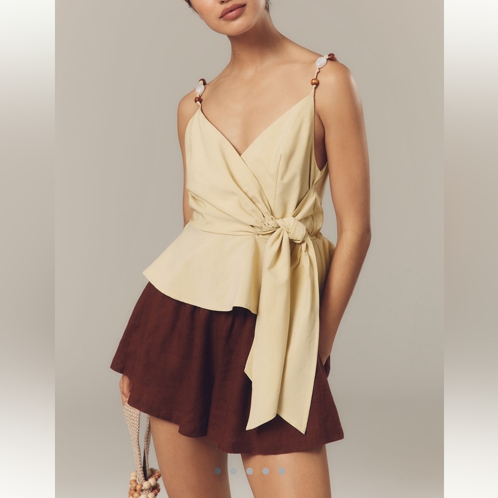 ANTHROPOLOGIE THE SOMERSET LINEN SHORTS SIZES XXSP-MP MSRP $98.00 NWT - Picture 4 of 11